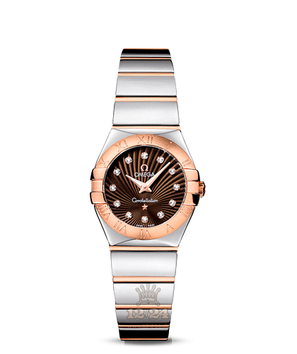 Omega Constellation Watch 123.20.24.60.63.002 24 mm Steel / Pink gold Case Brown (chocolate) Dial