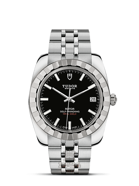 Tudor Classic Watch M21010-0002 38 mm Stainless steel Case Black Dial