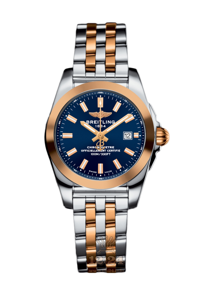 Breitling Galactic Watch C7234812|C950|791C 29 mm Stainless steel Pink gold Case Dark blue Dial