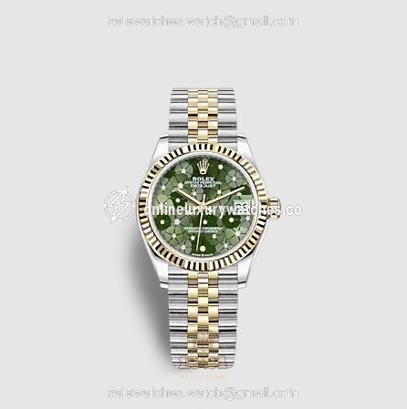 Rolex Datejust Watch 278273-0032 31 mm Stainless steel Yellow gold Case Green Dial