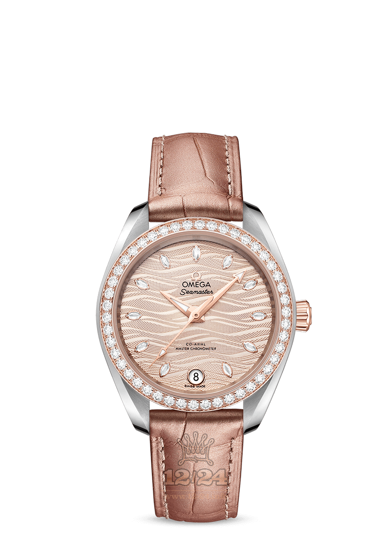 Omega Seamaster Watch 220.28.34.20.59.001 34 mm Steel / Pink gold Case Beige Dial