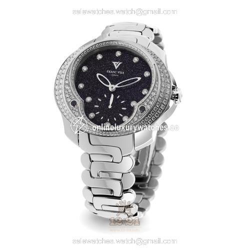 Franc Vila Tribute To Ladies Watch 80Q.SS.SF.NOI 41 mm Stainless steel Case Black Dial