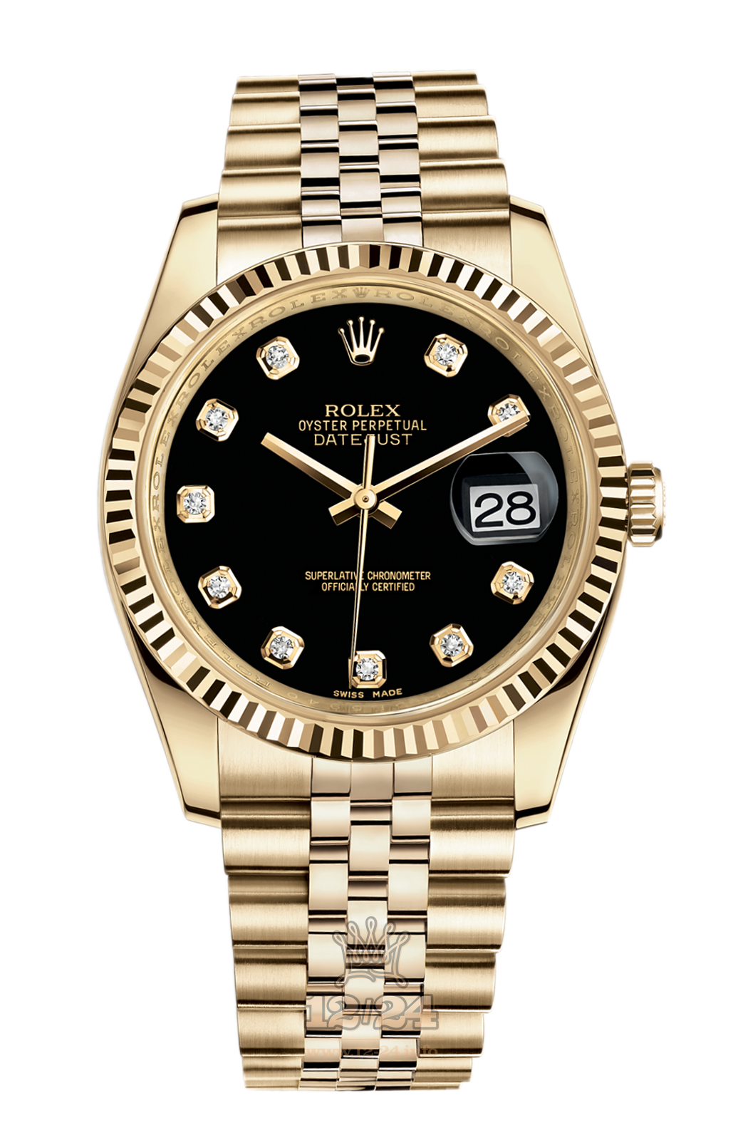 Rolex Datejust Watch 116238-0067 36 mm Yellow gold Case White Dial