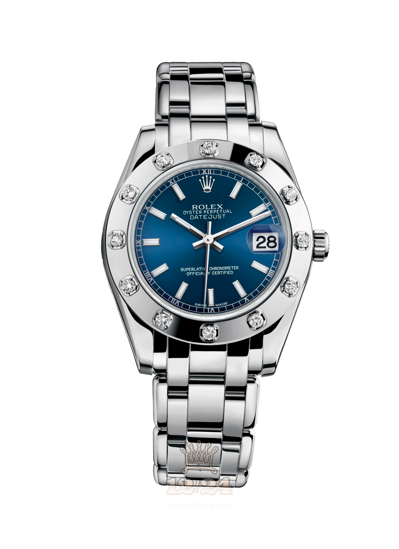 Rolex Pearlmaster Watch 81319-0029 34 mm White gold Case Dark blue Dial