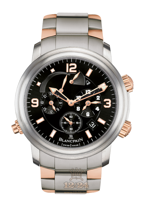 Blancpain Leman Watch 2041-12A30-98A.B 40 mm Red gold Titanium Case Black Dial