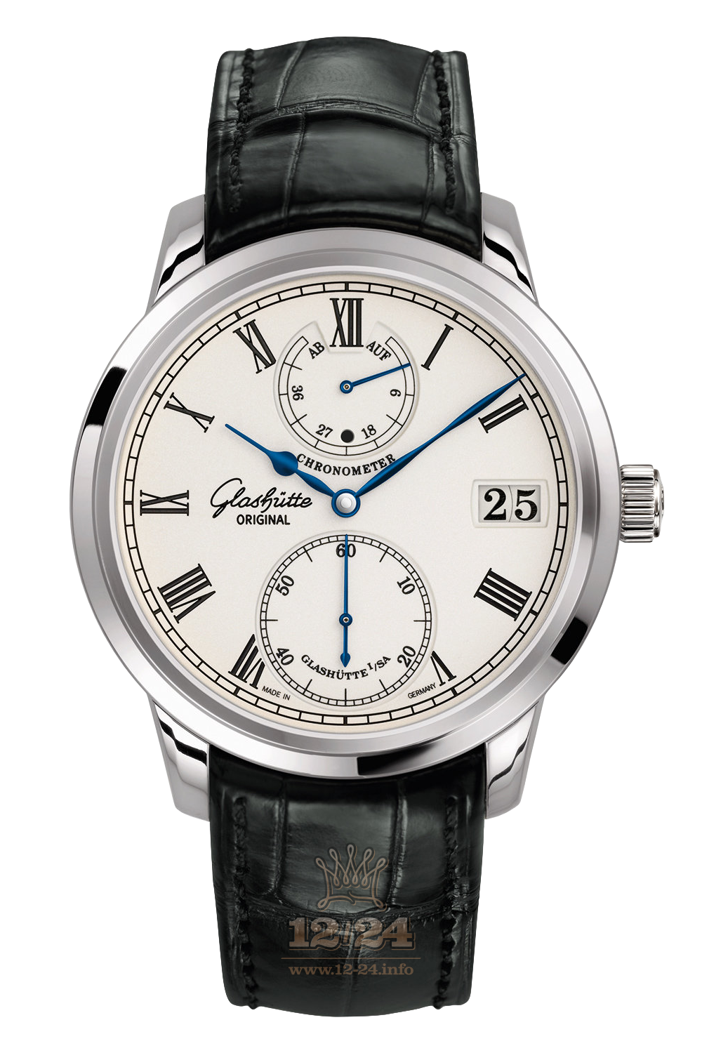 Glashutte Senator Watch 1-58-01-01-04-04 42 mm White gold Case Silver Dial