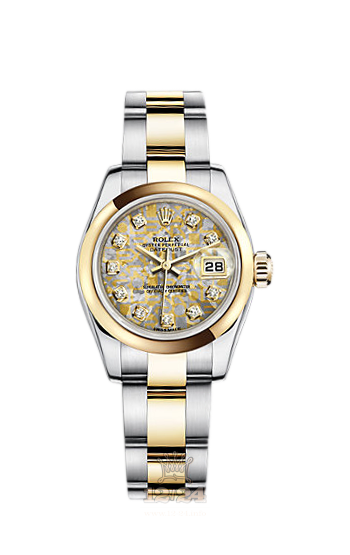 Rolex Lady-Datejust Watch 179163-0148 26 mm Steel / Yellow gold Case Gray Golden Dial