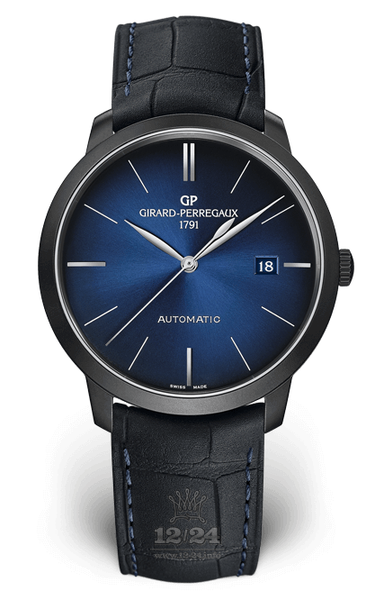 Girard Perregaux 1966 Watch 49555-11-433-BH6A 40 mm Stainless steel Case Dark blue Dial