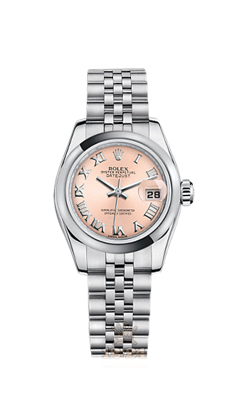 Rolex Lady-Datejust Watch 179160-0035 26 mm Stainless steel Case Pink Dial