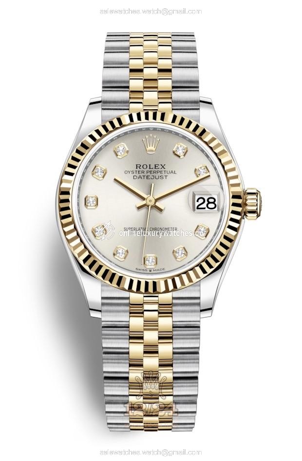 Rolex Datejust Watch 278273-0020 31 mm Stainless steel Yellow gold Case Silver Dial