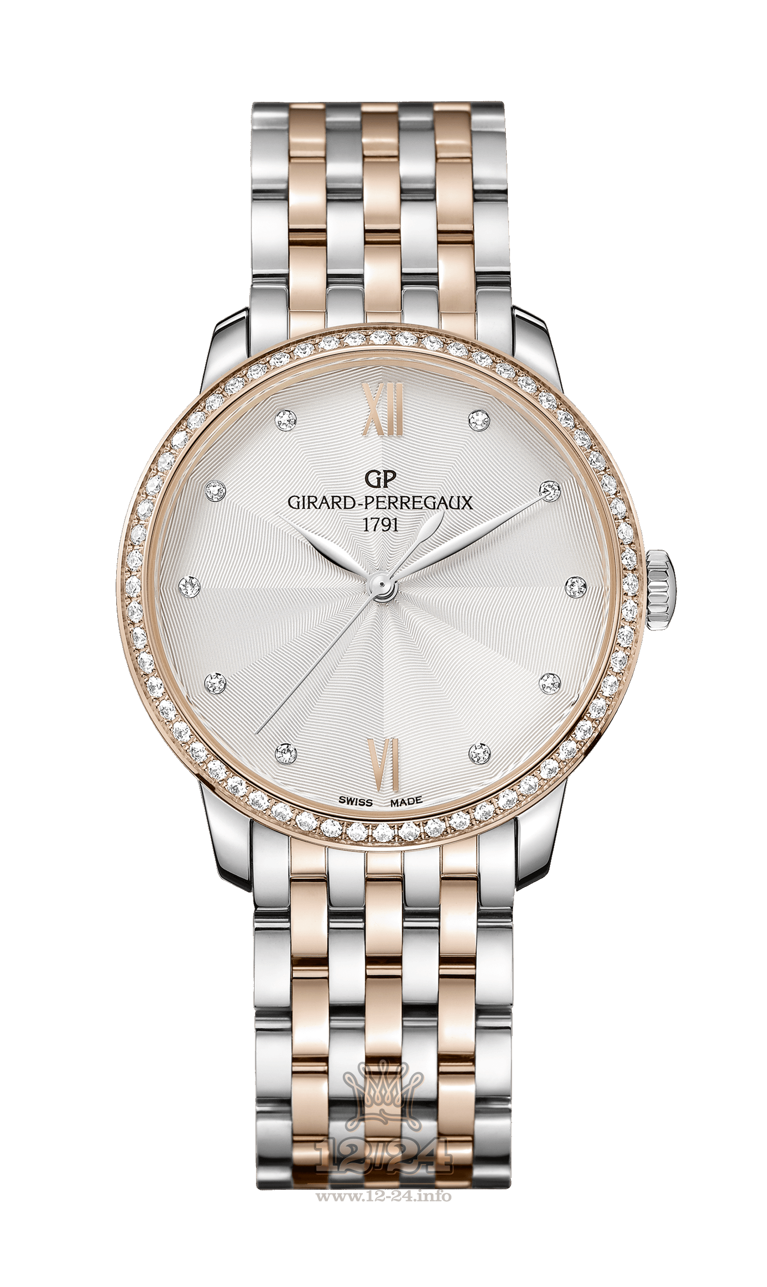 Girard Perregaux 1966 Watch 49523D56A171-56A Pink gold Case Silver Dial