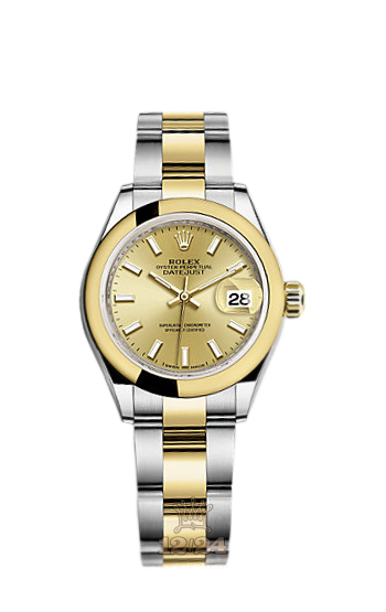 Rolex Lady-Datejust Watch 279163-0002 28 mm Steel / Yellow gold Case Golden Dial