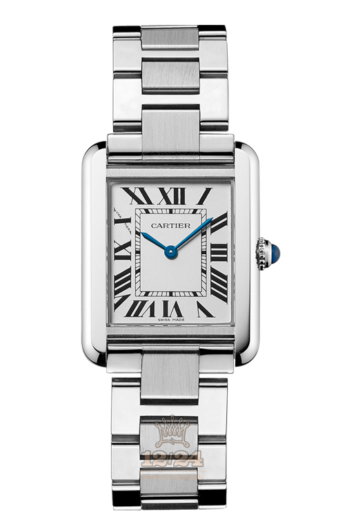 Cartier Tank Watch W5200013 31 mm Stainless steel Case Silver Dial