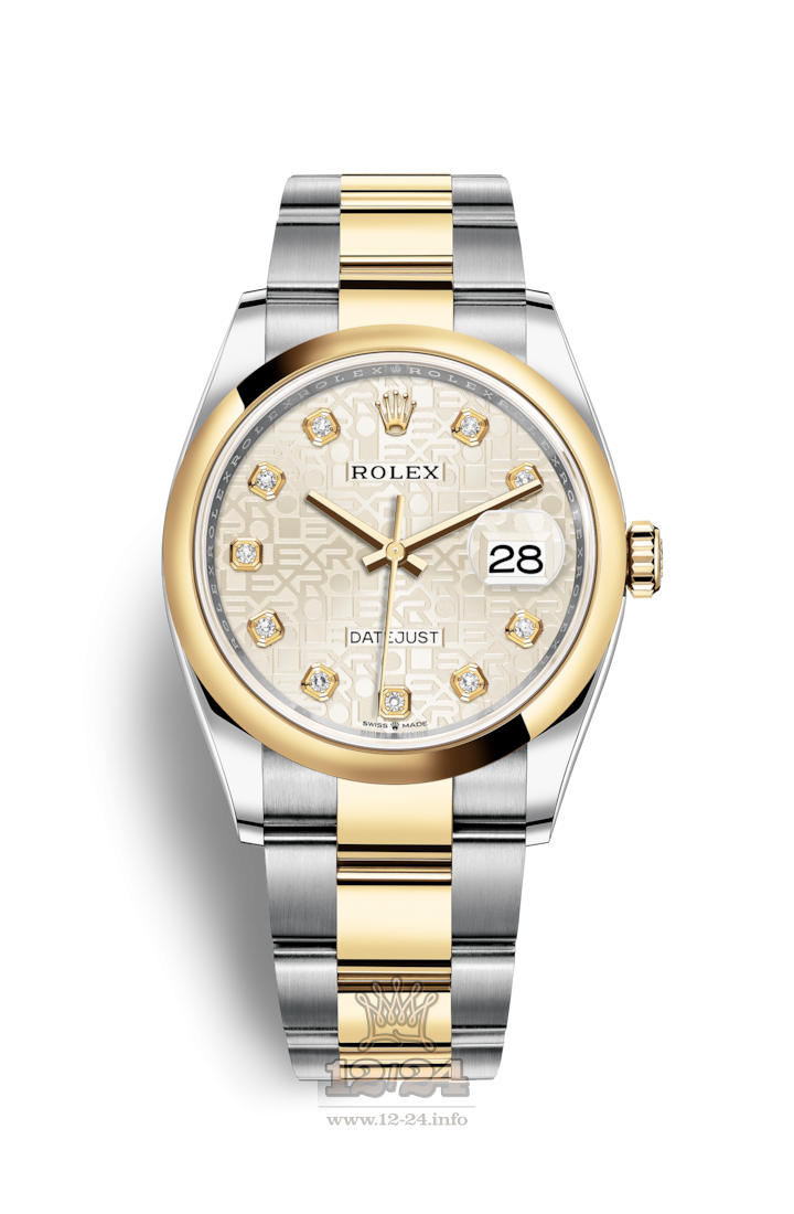 Rolex Datejust Watch 126203-0028 36 mm Steel / Yellow gold Case Silver Dial
