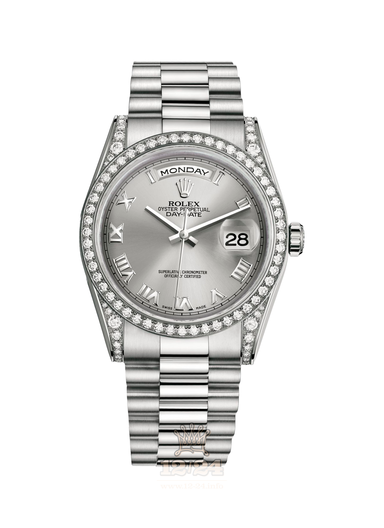 Rolex Day-Date Watch 118389-0025 36 mm White gold Case Gray Dial