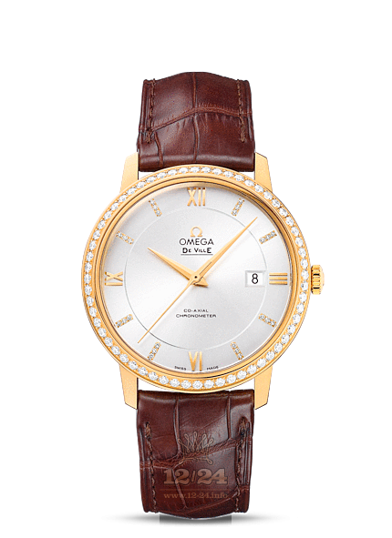 Omega Prestige Watch 424.58.40.20.52.001 40 mm Yellow gold Case Silver Dial