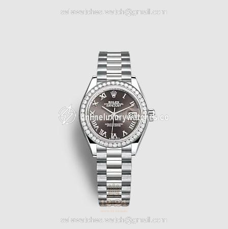 Rolex Lady-Datejust Watch 279139rbr-0010 28 mm White gold Case Gray Dial