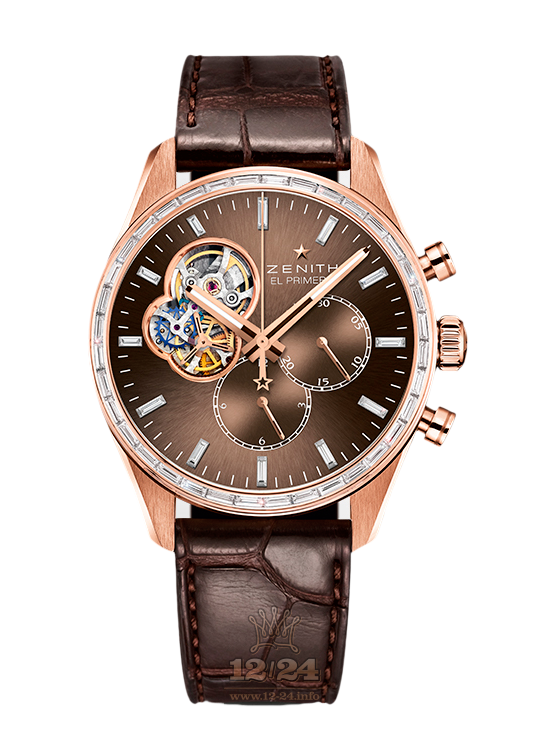 Zenith Chronomaster Watch 22.2080.4061/76.C494 42 mm Pink gold Case Brown (chocolate) Dial