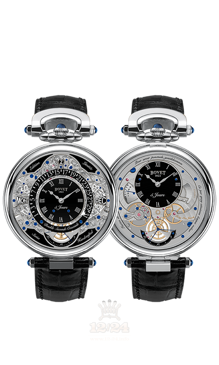 Bovet Fleurier Complications Watch ACQPR004 43 mm White gold Case Black Gray Dial