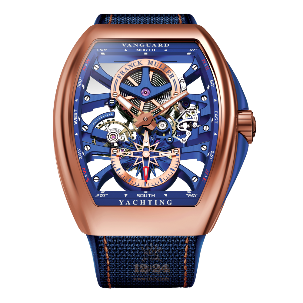 Franck Muller Vanguard Watch V 45 S6 SQT ANCRE YACHT BL 44 mm Pink gold Case