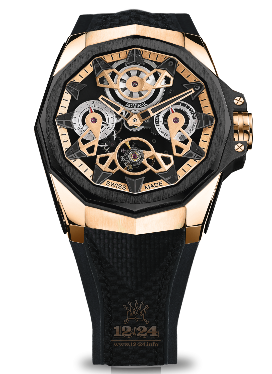 Corum Admiral Watch A297/03898 45 mm Pink gold Case Black Dial