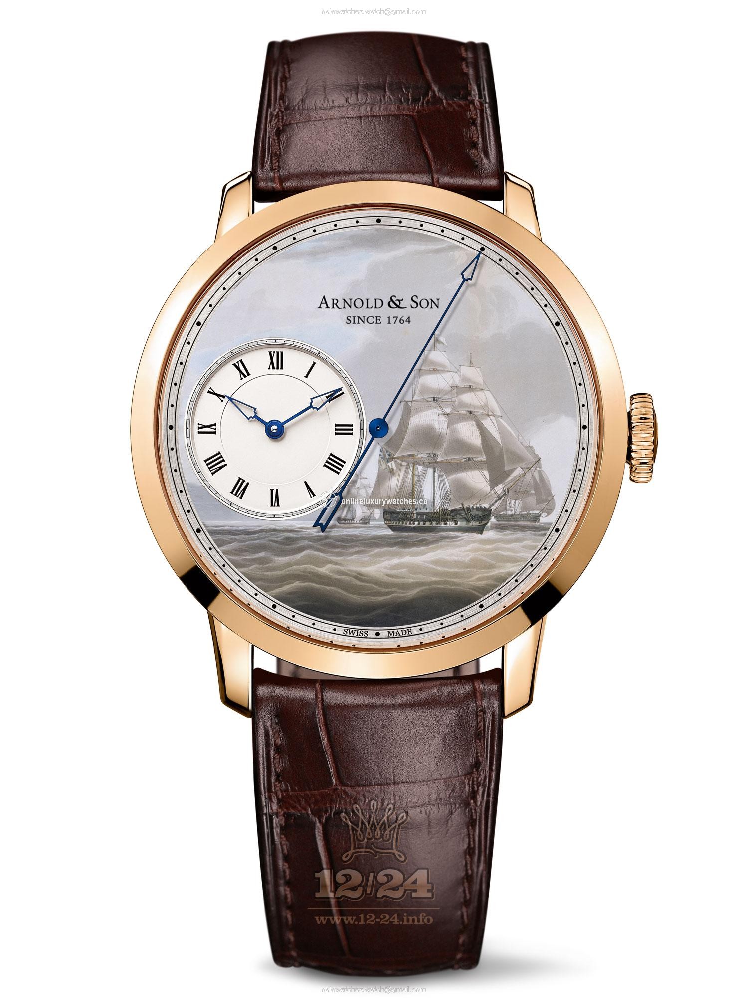 Arnold Son Instrument Collection Watch 1ARAP.M02A.C120P 44 mm Pink gold Case Painted Dial