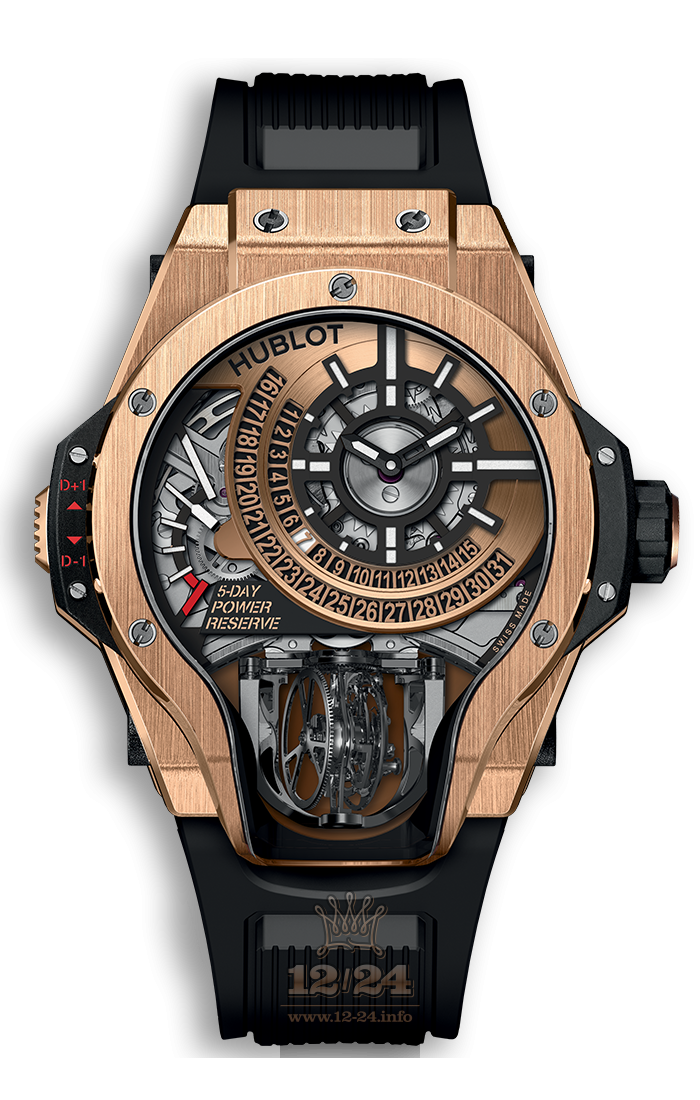 Hublot MP Collection Watch 909.OX.1120.RX 49 mm Pink gold Case Black Golden Dial
