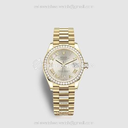 Rolex Datejust Watch 278288rbr-0020 31 mm Yellow gold Case Silver Dial