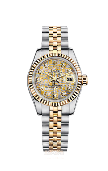 Rolex Lady-Datejust Watch 179173-0192 26 mm Steel / Yellow gold Case Gray Golden Dial