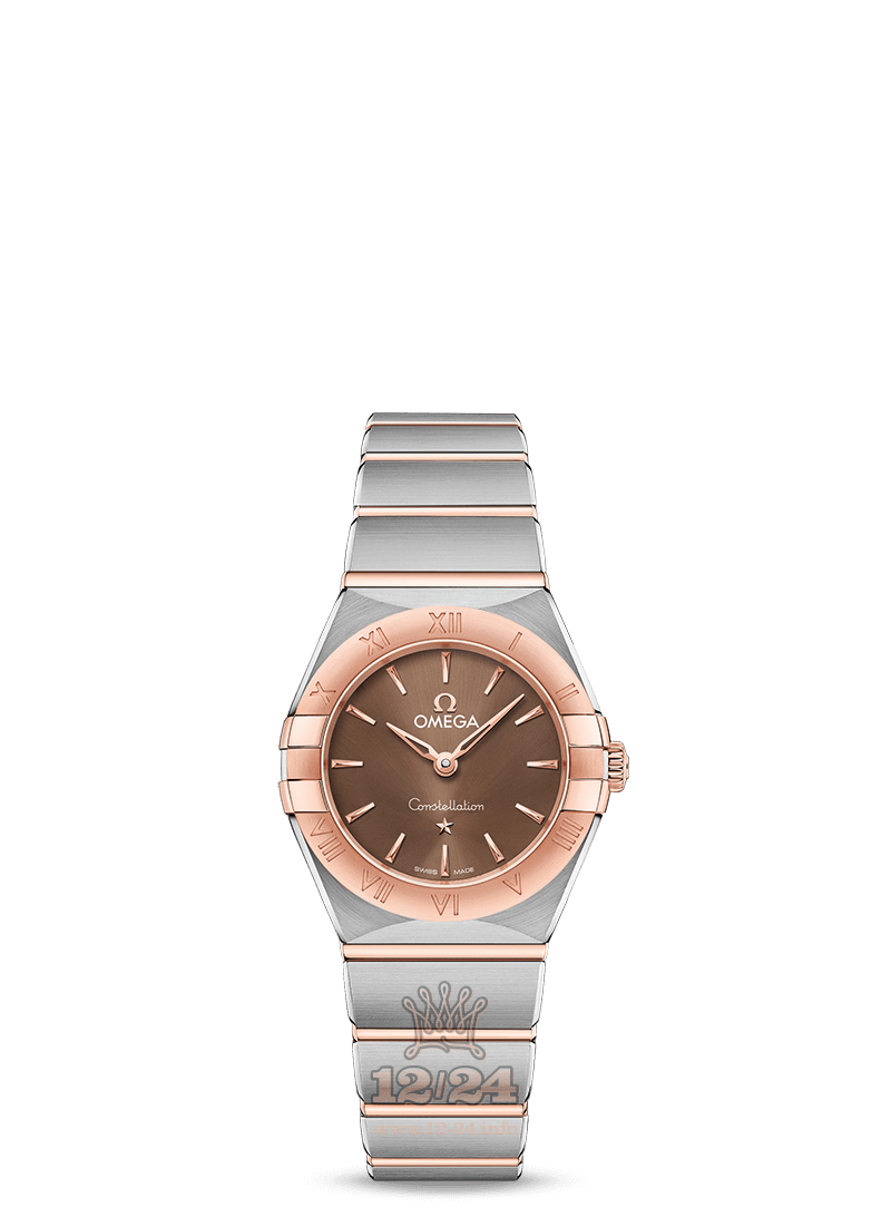 Omega Constellation Watch 131.20.25.60.13.001 25 mm Steel / Pink gold Case Brown (chocolate) Dial