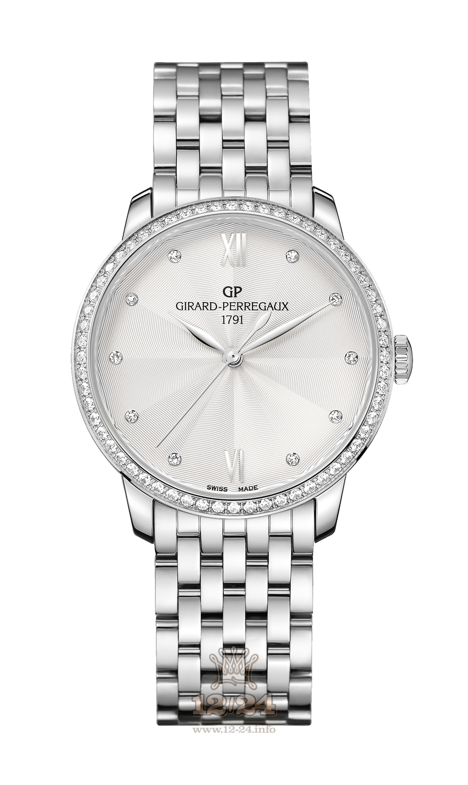 Girard Perregaux 1966 Watch 49523D11A171-11A White gold Case Silver Dial