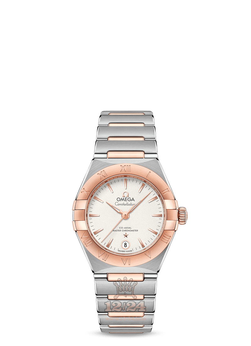Omega Constellation Watch 131.20.29.20.02.001 29 mm Steel / Pink gold Case Silver Dial