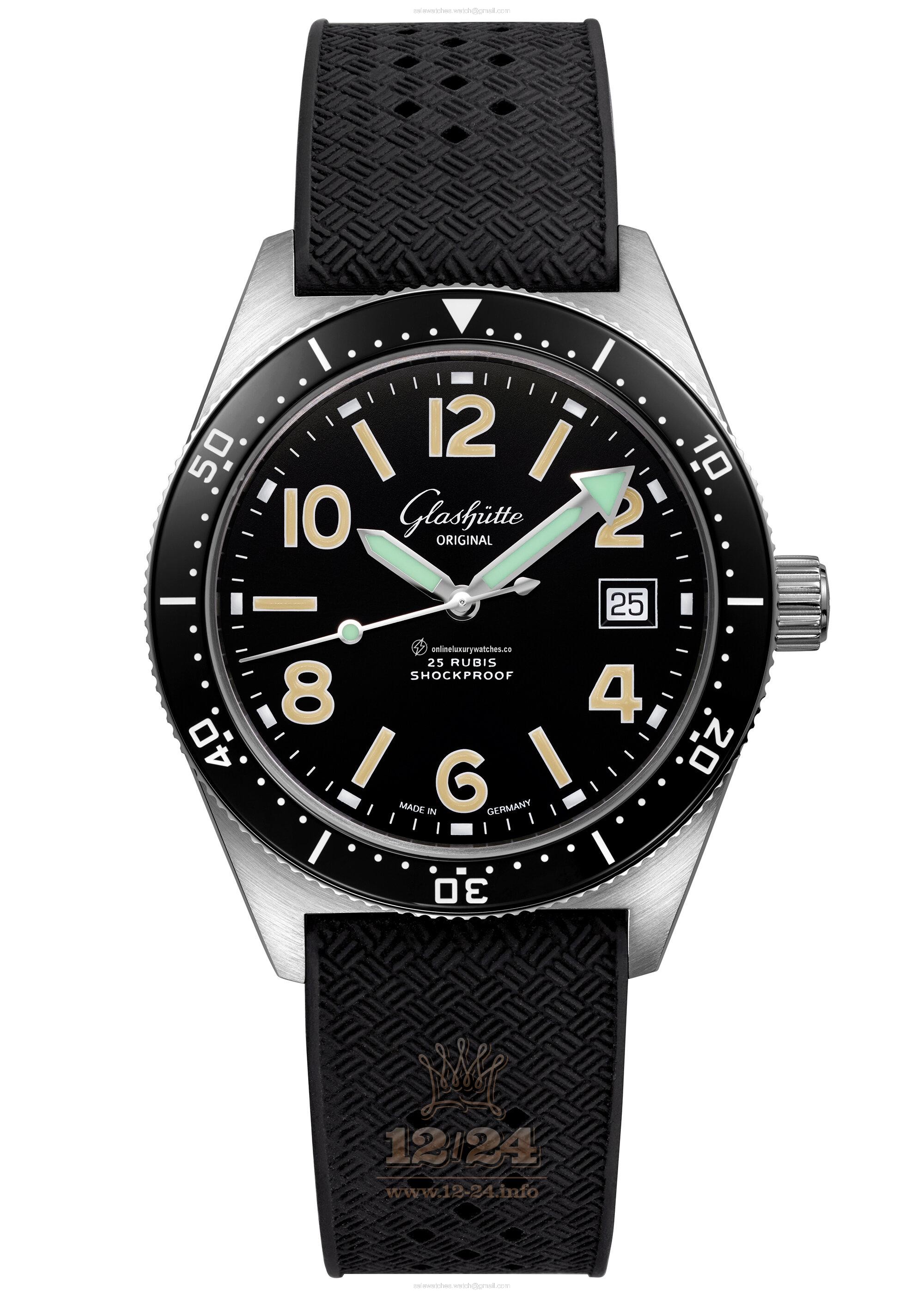 Glashutte Spezialist Watch 1-39-11-01-80-06 40 mm Stainless steel Case Black Dial