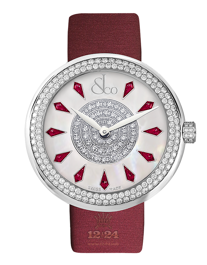 Jacob & Co Ladies Collection Watch 210.030.10.RT.KE.3NS 44 mm Stainless steel Case White Dial