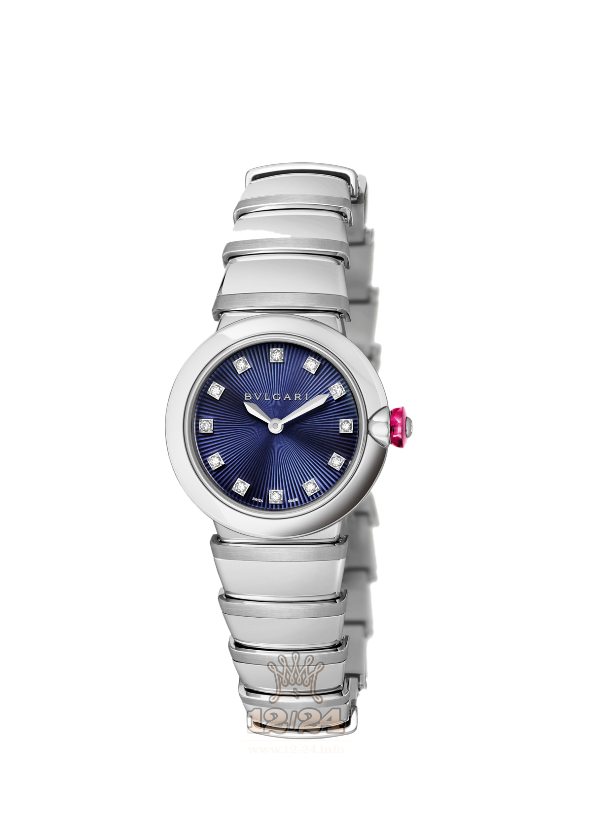 Bvlgari Lvcea Watch 102568 LU28C3SS/12 28 mm Stainless steel Case Dark blue Dial