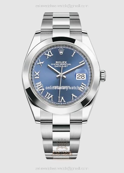 Rolex Datejust Watch 126300-0017 41 mm Stainless steel Case Dark blue Dial