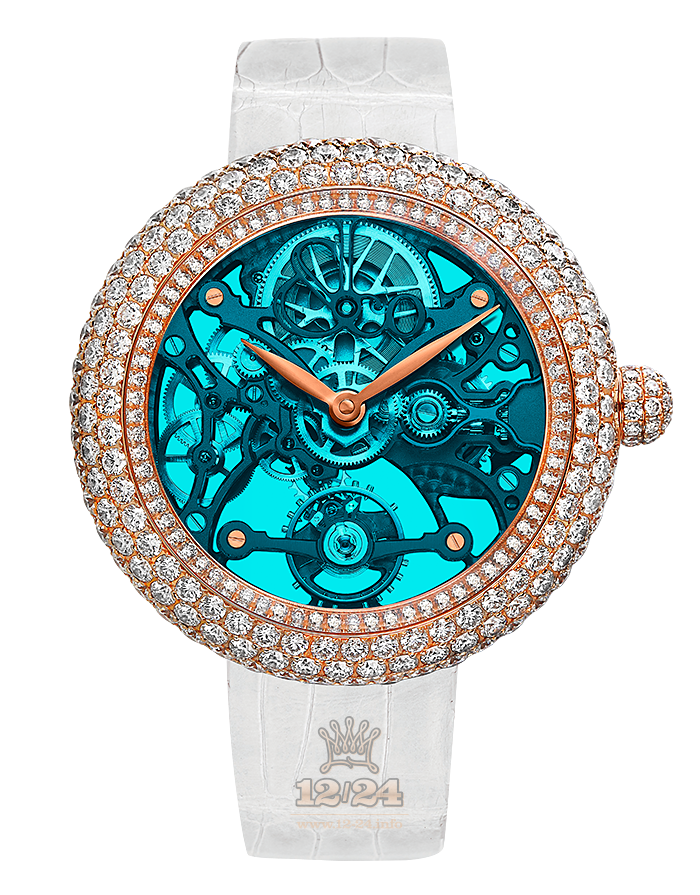 Jacob & Co Ladies Collection Watch BS431.40.RD.QB.A 44 mm Pink gold Case Blue Dial