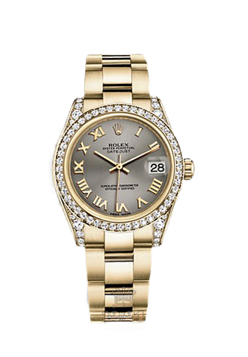 Rolex Datejust Watch 178158-0081 31 mm Yellow gold Case Gray Dial