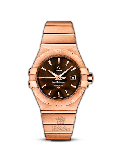 Omega Constellation Watch 123.50.31.20.13.001 31 mm Pink gold Case Brown (chocolate) Dial
