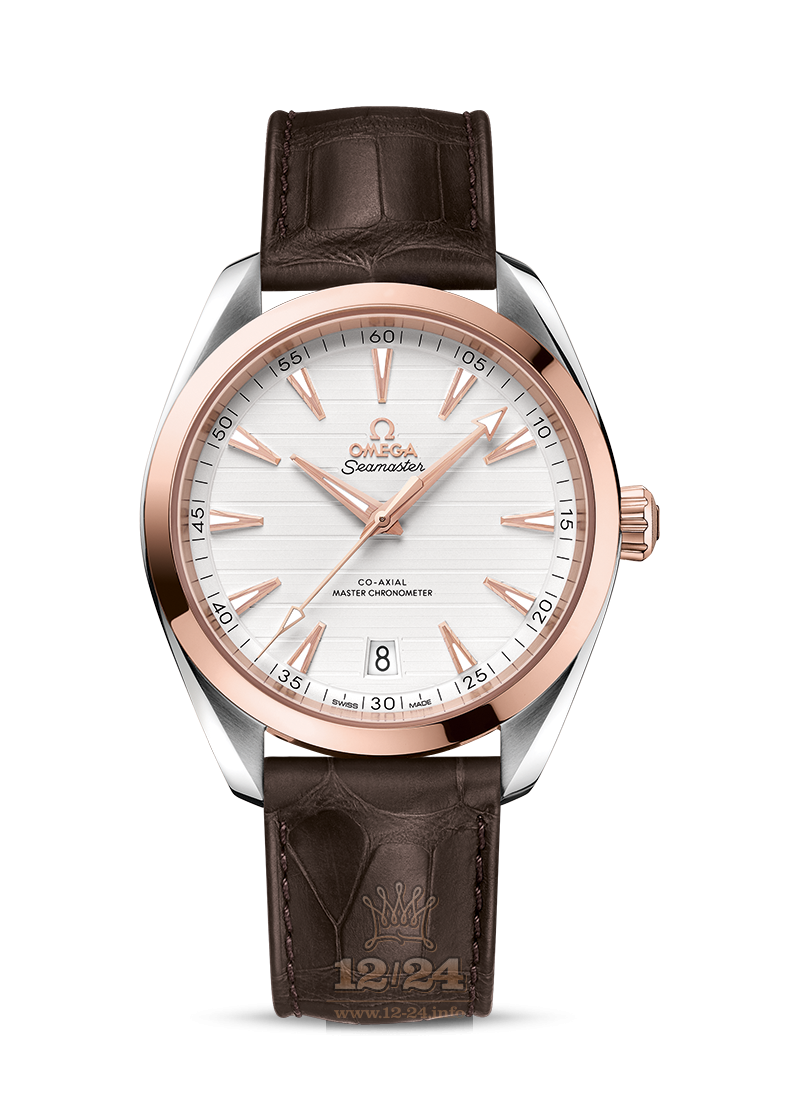 Omega Aqua Terra 150 M Watch 220.23.41.21.02.001 41 mm Steel / Pink gold Case Silver Dial