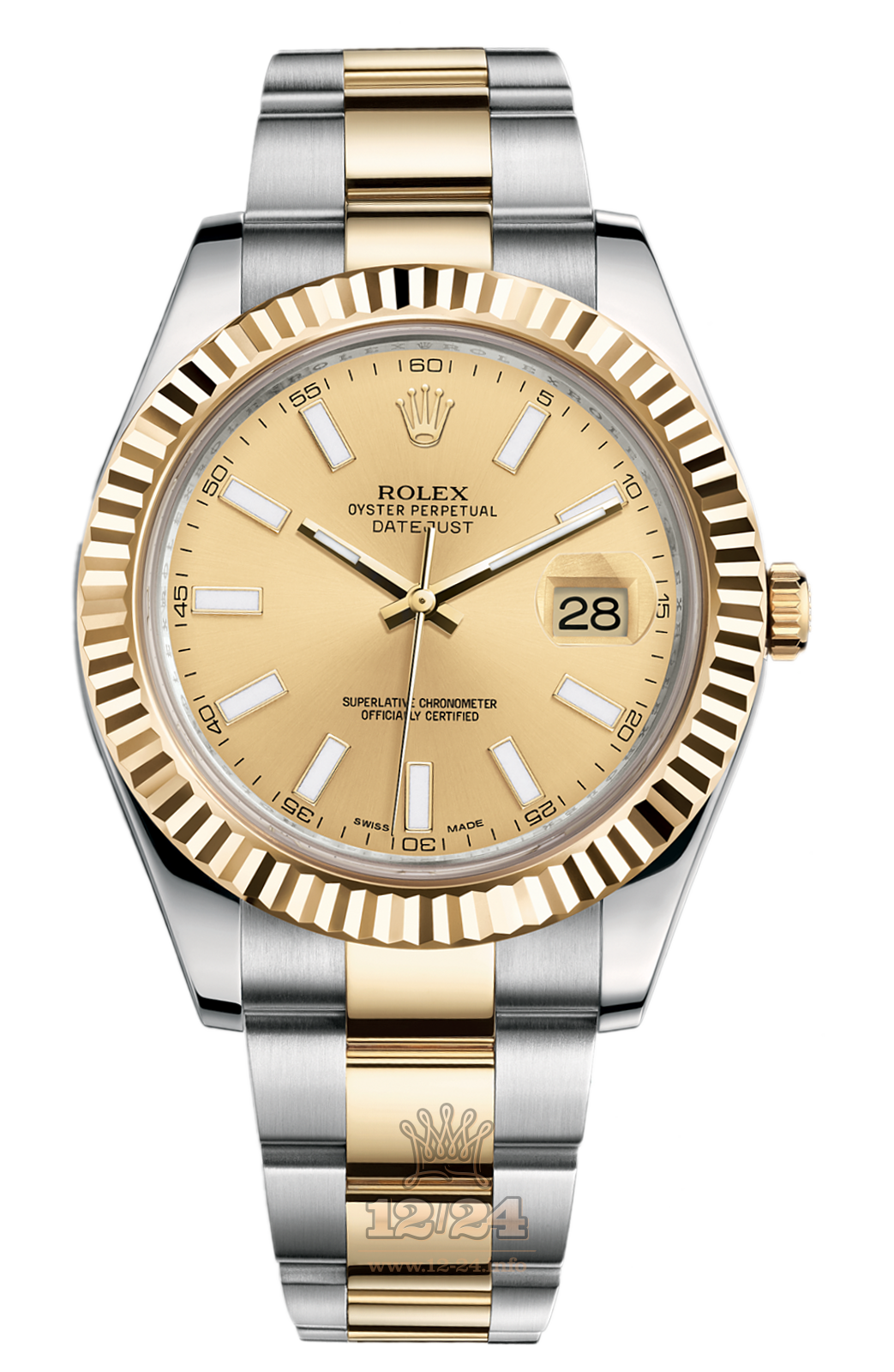 Rolex Datejust Watch 116333-0006 41 mm Steel / Yellow gold Case Golden Dial