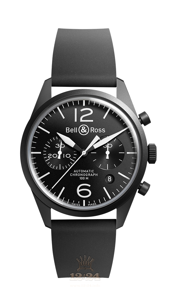 Bell & Ross Vintage Watch BRV126-BL-CA/SRB 41 mm Stainless steel PVD coating Case Black Dial